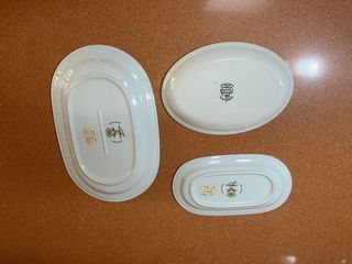 3 Fuentes de aperitivo porcelana decoradas