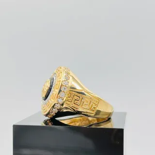 Sello Medusa Redondo Greca 18K