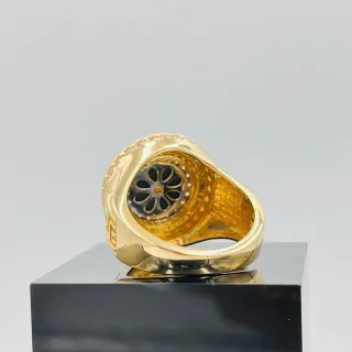 Sello Medusa Redondo Greca 18K