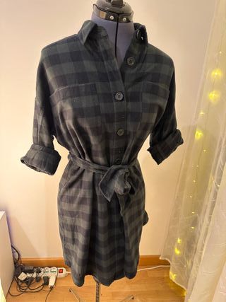 Vestito camicia invernale a quadri