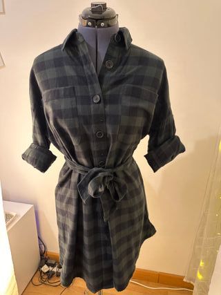 Vestito camicia invernale a quadri