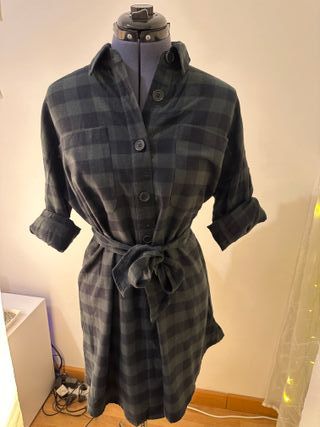 Vestito camicia invernale a quadri