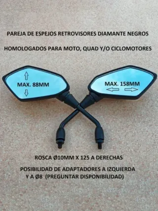 Espejos retrovisores diamante homologados nuevos