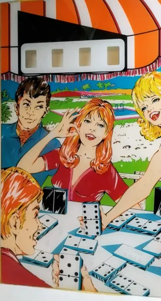 Portada de máquina recreativa pintball vintage