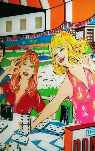 Portada de máquina recreativa pintball vintage