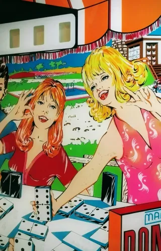 Portada de máquina recreativa pintball vintage