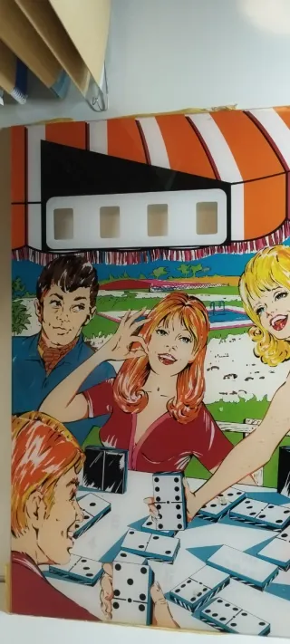 Portada de máquina recreativa pintball vintage