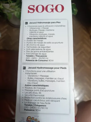 Jacuzzi Pies Sogo Hidromasaje 90W