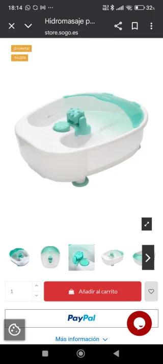 Jacuzzi Pies Sogo Hidromasaje 90W