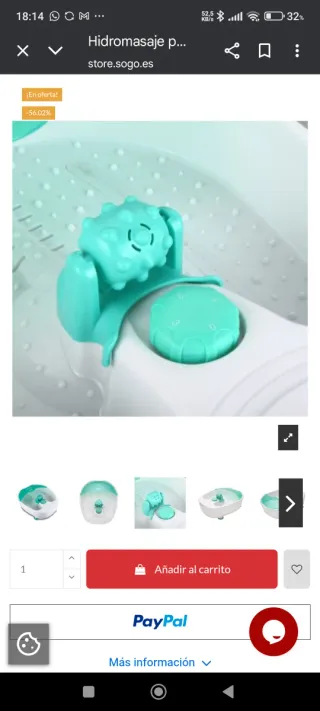 Jacuzzi Pies Sogo Hidromasaje 90W