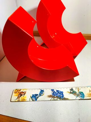 2 Espositori Coperchi Rossi 11x 21 x h22 cm  Dimen