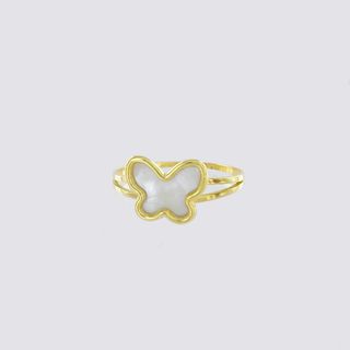 Anillo Oro 18K  Nácar Mariposa