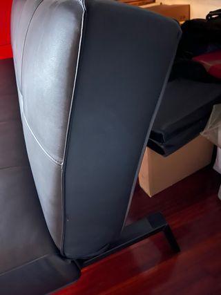 Sofá cama diseño piel sintética negro