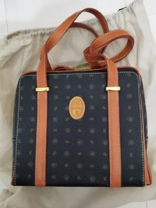 Borsa Rocco Barocco Pelle Nera e Cuoio