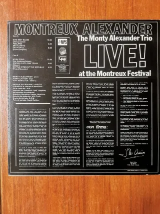 Vinilos Monty Alexander Trio _(precio unidad)