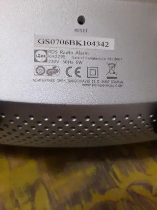 Radiosveglia Bench RDS