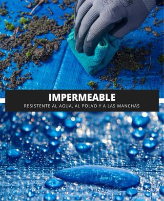 Lona impermeable 4x6m azul