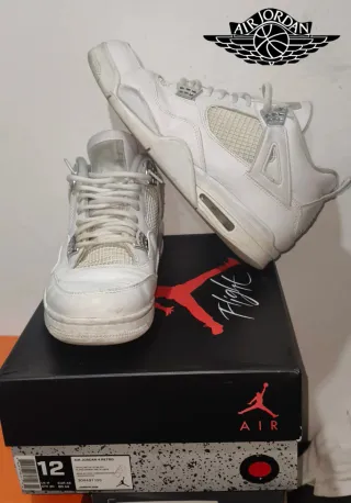 Air Jordan 4 Retro, blancas, T. 46