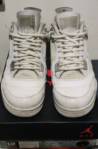 Air Jordan 4 Retro, blancas, T. 46
