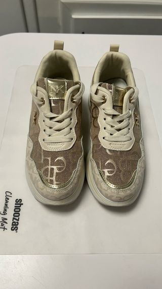 Zapatos Mujer Beige y Dorado