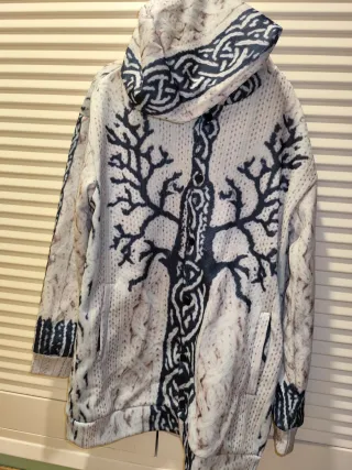 Chaqueta Jersey con capucha de nylon con estampado