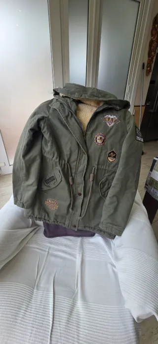 Chaqueta parka militar 3/4 mujer.