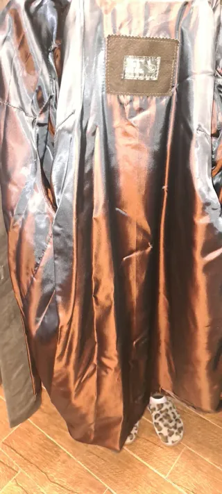 Abrigo de ante Mi Piel marrón