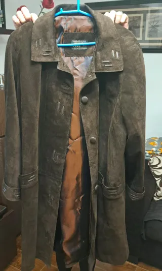 Abrigo de ante Mi Piel marrón