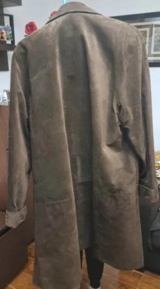 Abrigo de ante Mi Piel marrón