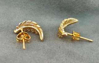 Pendientes oro ALE MET con circonitas