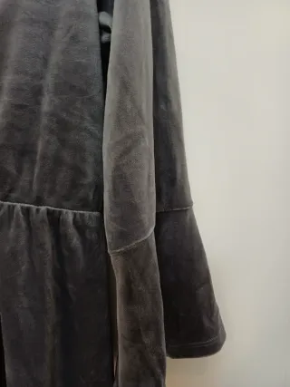 Abito donna velluto morbido grigio