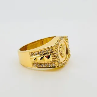 Sello Exagonal Medusa 18K Oro