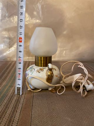 Lámpara de mesa cerámica decorada