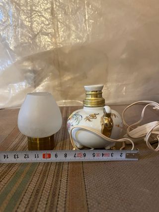 Lámpara de mesa cerámica decorada