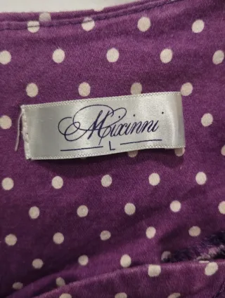 Vestido Pin Up Morado Lunares Talla L