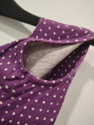 Vestido Pin Up Morado Lunares Talla L