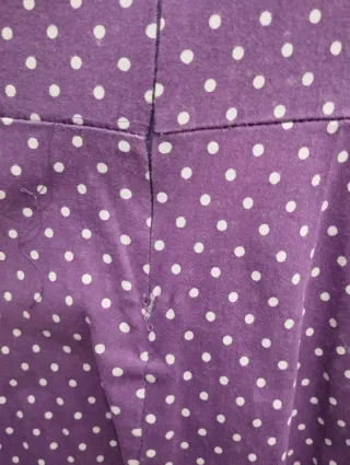 Vestido Pin Up Morado Lunares Talla L