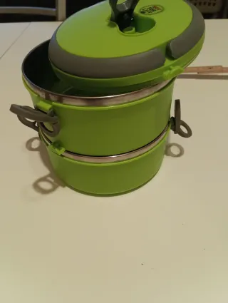 Portapranzo Acciaio Inox 3 Livelli