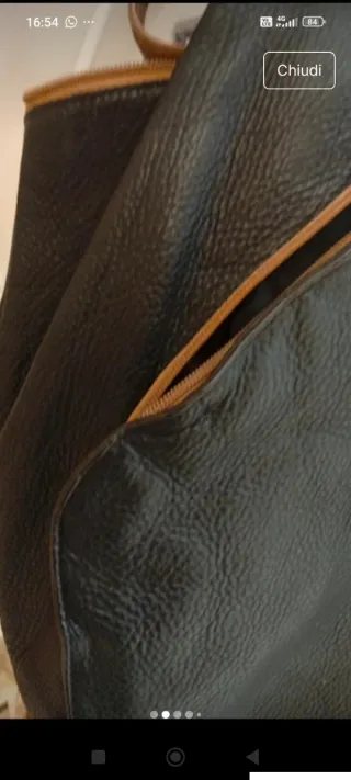 Zainetto Vintage Pelle Antifurto Fiorentina