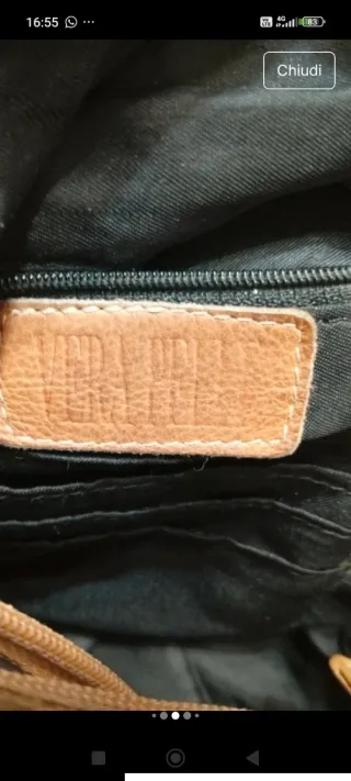 Zainetto Vintage Pelle Antifurto Fiorentina