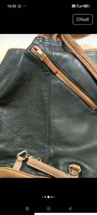 Zainetto Vintage Pelle Antifurto Fiorentina