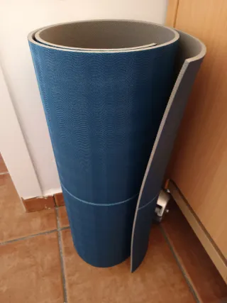 Colchoneta enrollable azul