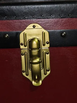 Baule Cassa da Viaggio Antica Legno Laccato