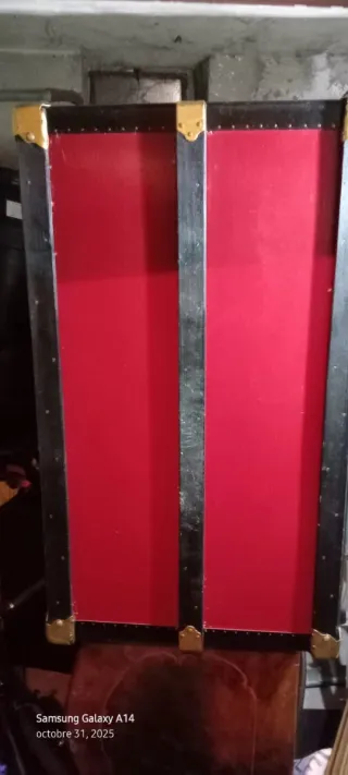 Baule Cassa da Viaggio Antica Legno Laccato