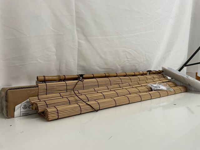 Estor enrollable bambú 2u marrón 80x160 cm