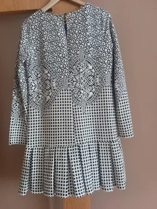 Vestido manga larga estampado