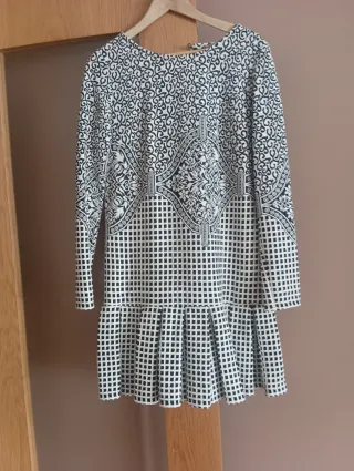 Vestido manga larga estampado