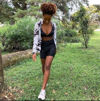 Mallas Biker Negras Estampadas Talla S