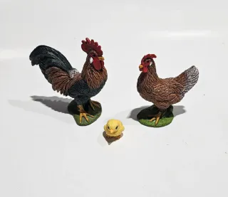 Figuras Schleich Gallina, Gallo y Pollito