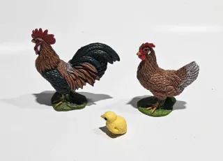 Figuras Schleich Gallina, Gallo y Pollito